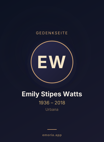 Gedenkportrait von Emily Stipes Watts