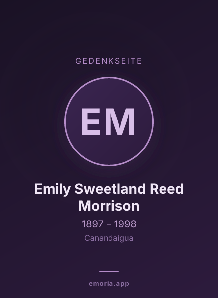 Gedenkportrait von Emily Sweetland Reed Morrison