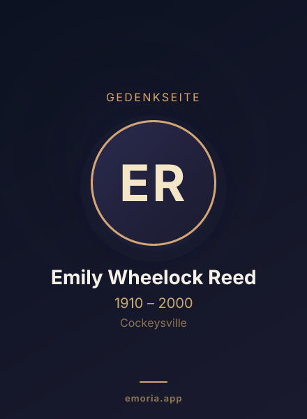 Gedenkportrait von Emily Wheelock Reed