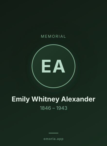 Memorial portrait of Emily Whitney Alexander