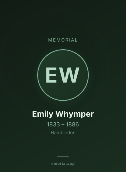 Memorial portrait of Emily Whymper