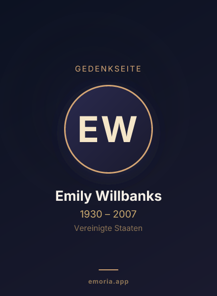 Gedenkportrait von Emily Willbanks
