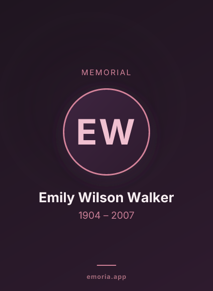 Memorial portrait of Emily Wilson Walker