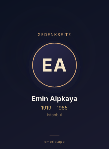 Gedenkportrait von Emin Alpkaya