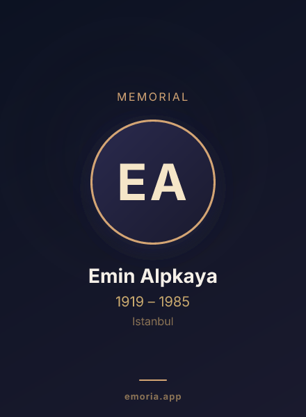 Memorial portrait of Emin Alpkaya