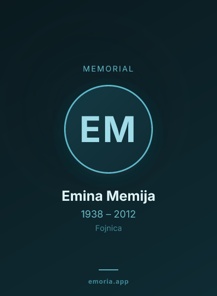Memorial portrait of Emina Memija
