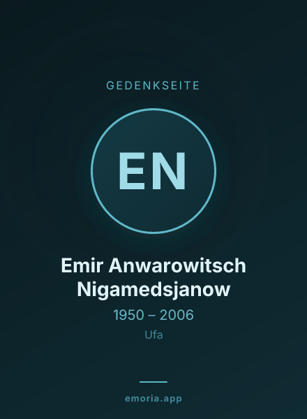 Gedenkportrait von Emir Anwarowitsch Nigamedsjanow