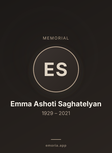 Memorial portrait of Emma Ashoti Saghatelyan
