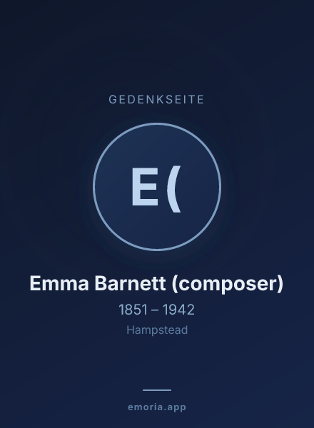 Gedenkportrait von Emma Barnett (composer)