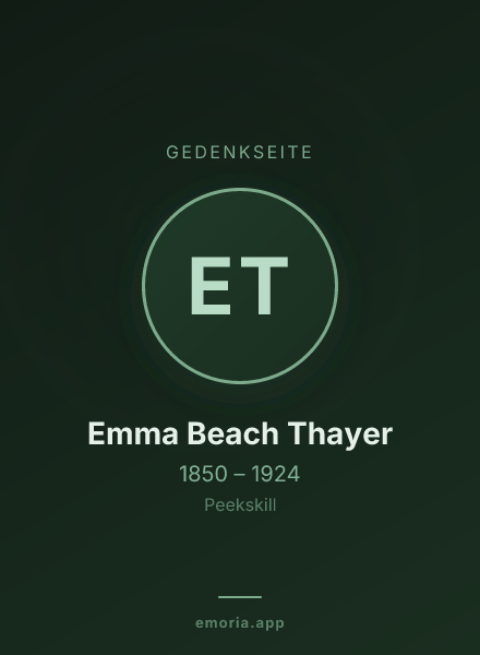 Gedenkportrait von Emma Beach Thayer