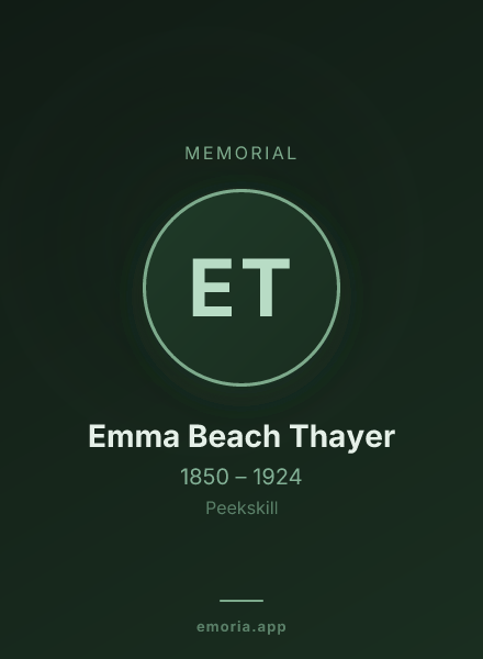 Memorial portrait of Emma Beach Thayer