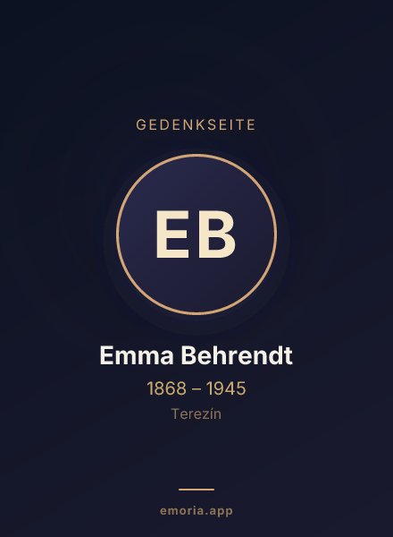 Gedenkportrait von Emma Behrendt