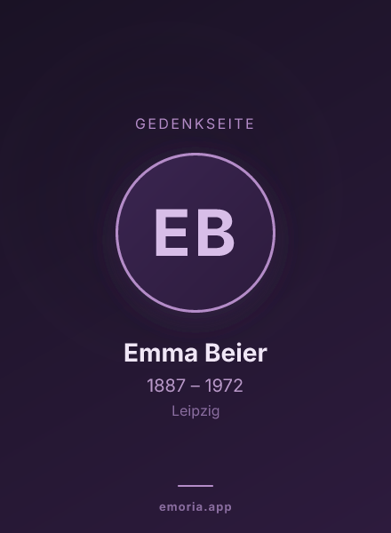 Gedenkportrait von Emma Beier