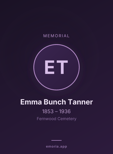 Memorial portrait of Emma Bunch Tanner