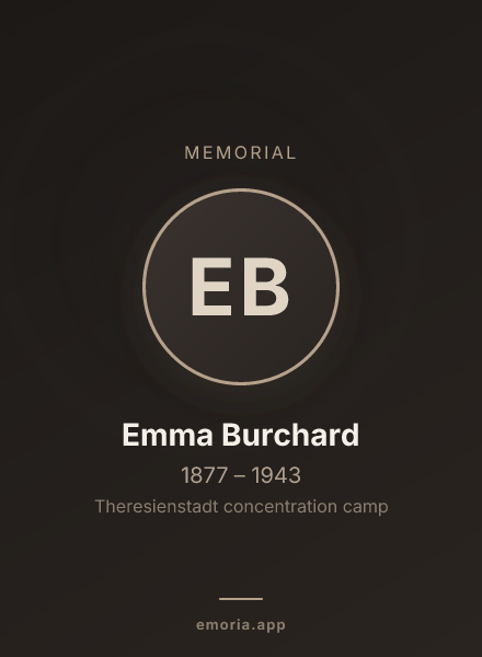 Memorial portrait of Emma Burchard