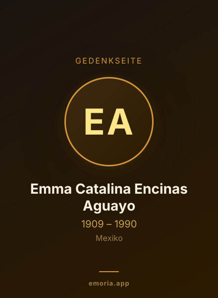 Gedenkportrait von Emma Catalina Encinas Aguayo