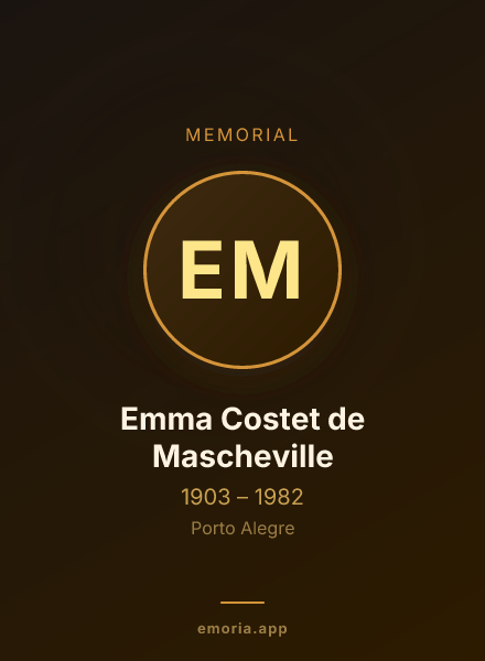 Memorial portrait of Emma Costet de Mascheville