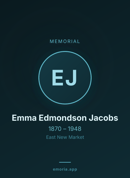 Memorial portrait of Emma Edmondson Jacobs