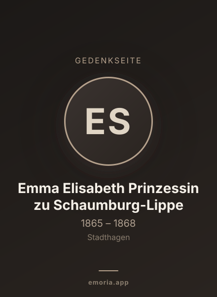 Gedenkportrait von Emma Elisabeth Prinzessin zu Schaumburg-Lippe
