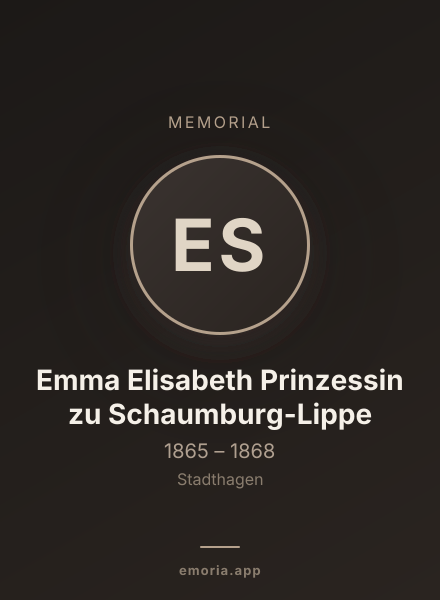 Memorial portrait of Emma Elisabeth Prinzessin zu Schaumburg-Lippe