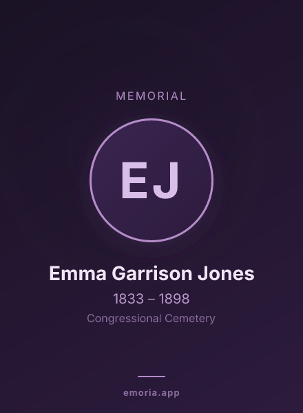 Memorial portrait of Emma Garrison Jones