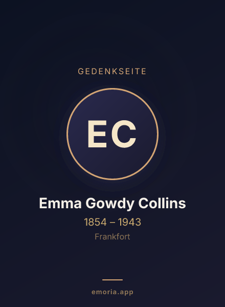 Gedenkportrait von Emma Gowdy Collins