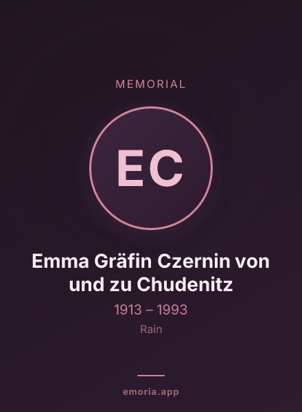 Memorial portrait of Emma Gräfin Czernin von und zu Chudenitz