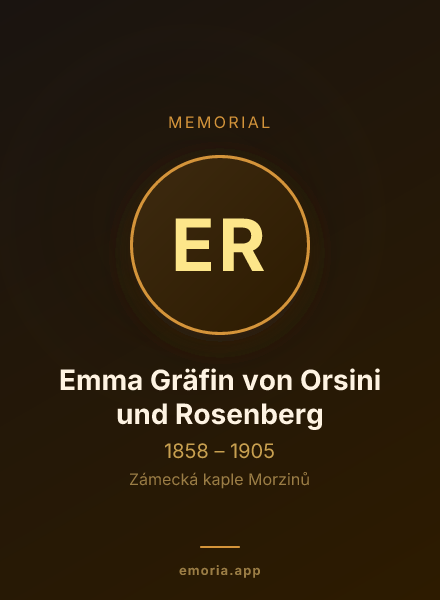 Memorial portrait of Emma Gräfin von Orsini und Rosenberg