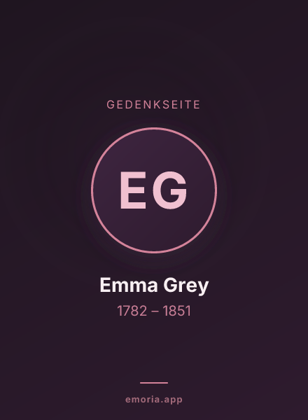 Gedenkportrait von Emma Grey