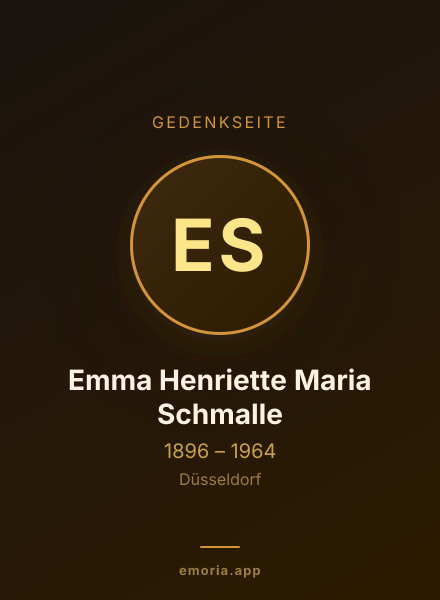 Gedenkportrait von Emma Henriette Maria Schmalle