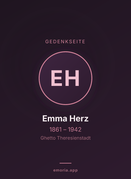 Gedenkportrait von Emma Herz