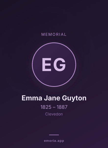 Memorial portrait of Emma Jane Guyton