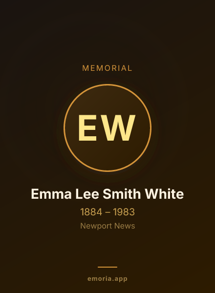 Memorial portrait of Emma Lee Smith White