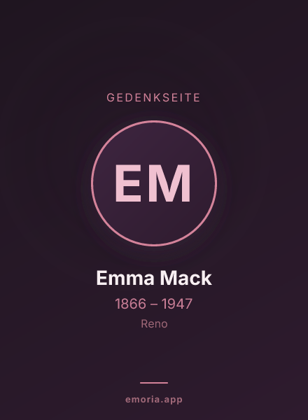Gedenkportrait von Emma Mack