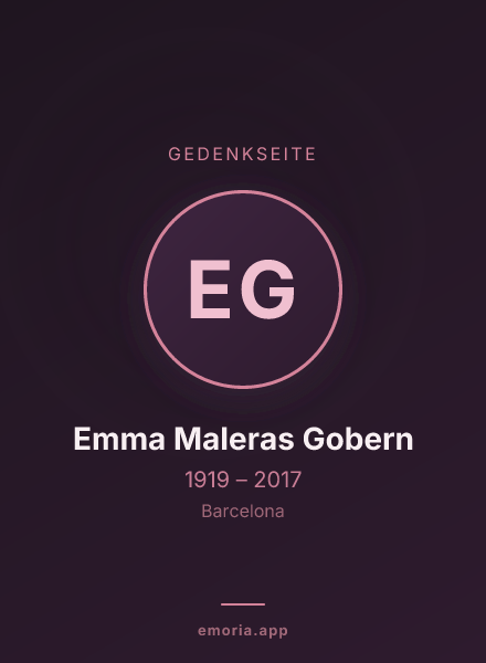 Gedenkportrait von Emma Maleras Gobern