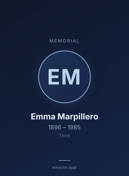 Memorial portrait of Emma Marpillero
