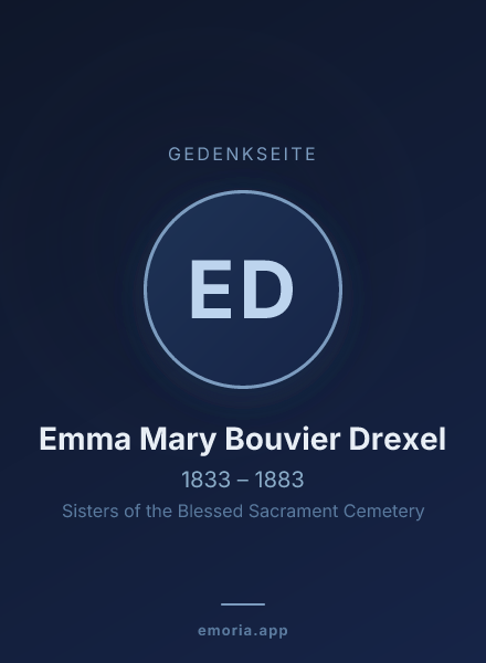 Gedenkportrait von Emma Mary Bouvier Drexel
