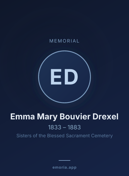 Memorial portrait of Emma Mary Bouvier Drexel