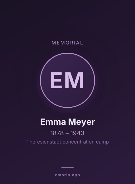 Memorial portrait of Emma Meyer