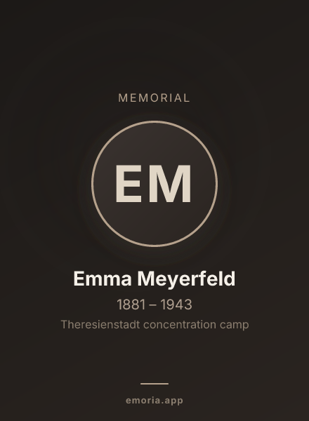 Memorial portrait of Emma Meyerfeld