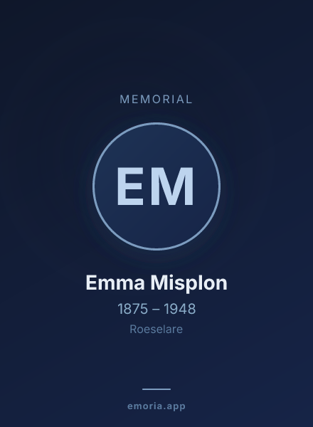 Memorial portrait of Emma Misplon