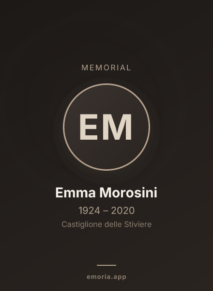 Memorial portrait of Emma Morosini