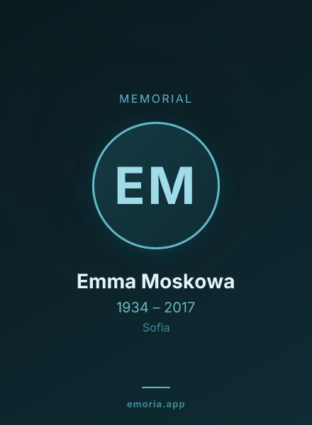 Memorial portrait of Emma Moskowa