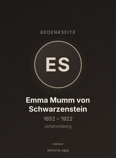 Gedenkportrait von Emma Mumm von Schwarzenstein