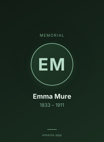 Memorial portrait of Emma Mure