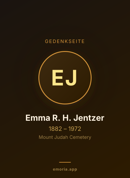 Gedenkportrait von Emma R. H. Jentzer