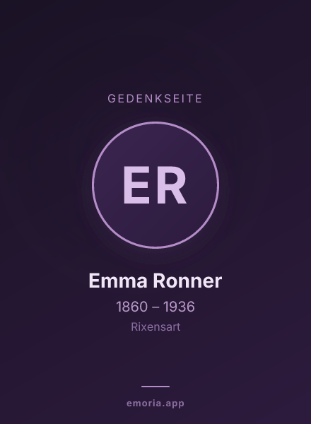 Gedenkportrait von Emma Ronner