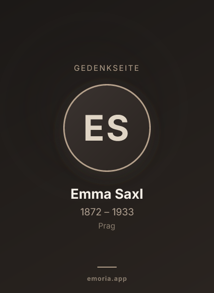 Gedenkportrait von Emma Saxl