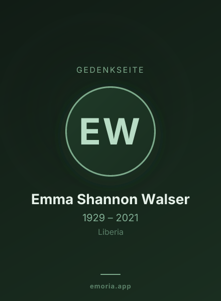 Gedenkportrait von Emma Shannon Walser