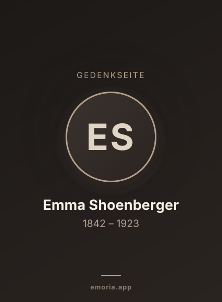 Gedenkportrait von Emma Shoenberger